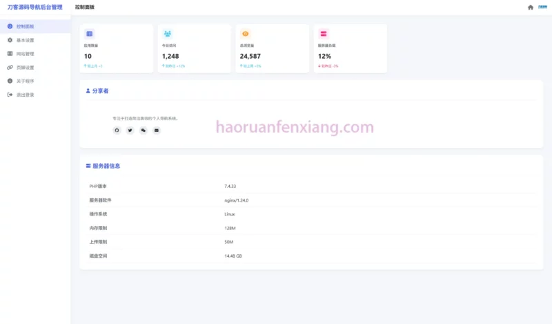 图片[2]-全新UI个人简洁网址导航源码 带后台-好软分享网站-好软网站